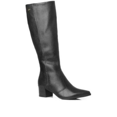 Imagem de Bota Montaria Pegada Feminina Cano Longo em Couro Preto 280561-05-Feminino