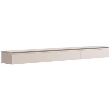 Imagem de Rack Suspenso Para Painel ou TV até 75 Polegadas 3 Gavetas 1,80m Aspen Off White EDN