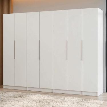 Imagem de Guarda-Roupa Modulado 280 cm 7 Portas 4 Gavetas Branco Neo Madesa 01, 