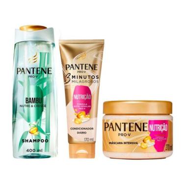 Imagem de Kit Tratamento para o Cabelo Pantene Nutrição 3 Peças, 400ml + 170ml +