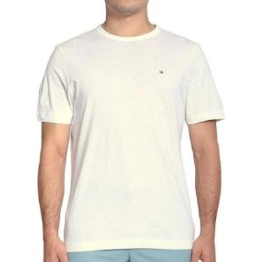 Imagem de Camiseta Tommy Hilfiger Masculina Essential Cotton Icon Branca Off-White-Masculino