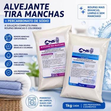 Imagem de Tira Manchas Alvejante 1kg + Percarbonato De Sódio 1kg - Ans Agrária