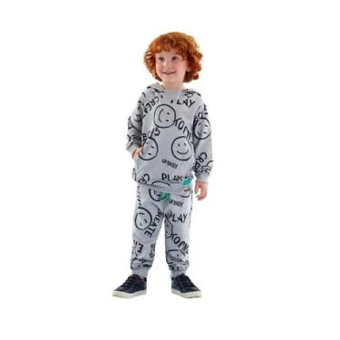 Imagem de Conjunto Infantil de Inverno com Blusão e Calça em Moletom (Cinza) Up 