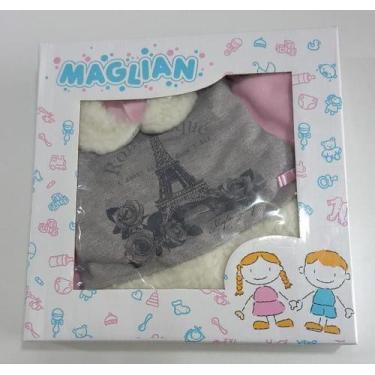 Imagem de Saída de maternidade  plush com pelinho  Cor: Rosa  Tam: P - Maglian