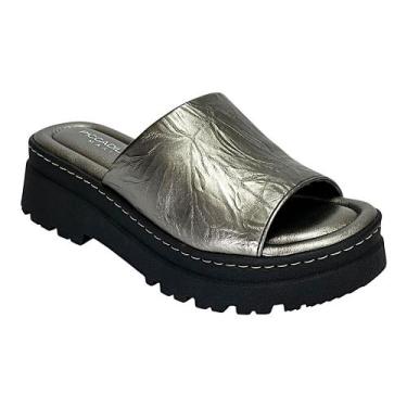 Imagem de Tamanco Piccadilly Nathalia Wide Fit 249002 Cinza Pewter, Pewter, 35
