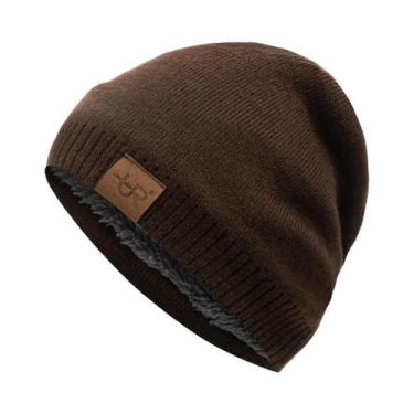 Imagem de Gorro De Inverno Unissex Tricotado Em Cor Sólida, Capuz Quente Para Es