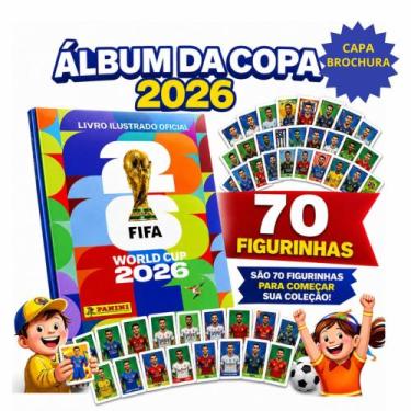 Imagem de Kit Álbum Copa Do Mundo Capa Mole + 70 Figurinhas Panini