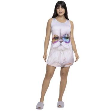 Imagem de  Camisola Regata Bear Cat Sunglasses Tamanho M Liganete - Bear Pantufa