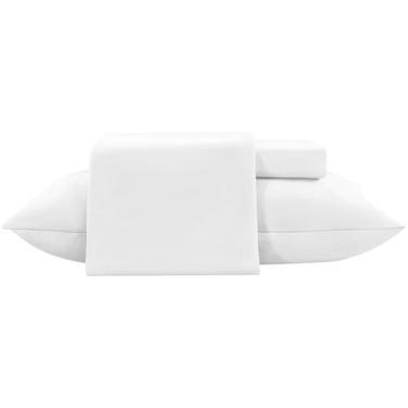Imagem de Jogo de cama casal 04 peças toque de seda-ternille - JOLITEX, Branco, 