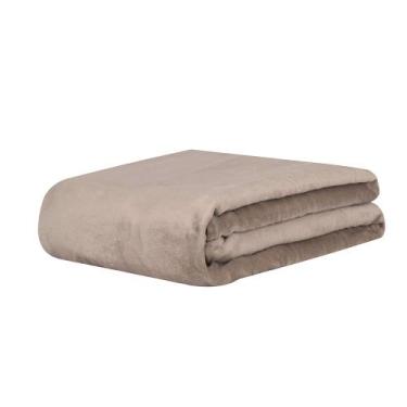 Imagem de Cobertor Manta Super Soft 300g Casal 1,80mx2,20m Caqui Sonhare