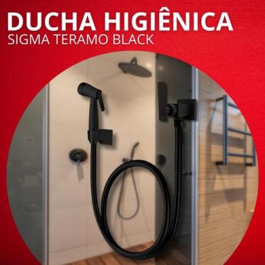 Imagem de Ducha Higiênica Flex Teramo Metal Black Sigma 1.4 De Volta