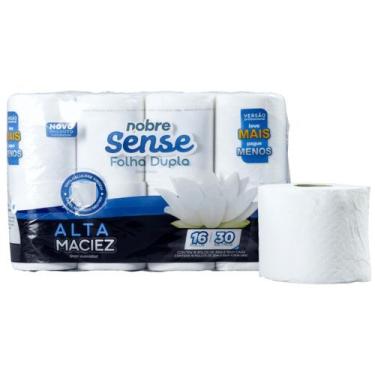Imagem de Papel Higiênico Nobre Sense Folha Dupla Neutro 16 Rolos - 10cm x 30m (