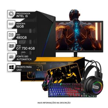 Imagem de Pc Gamer Brx Core I5 16gb Ram Gt 730 Ssd 480gb + Kit Gamer