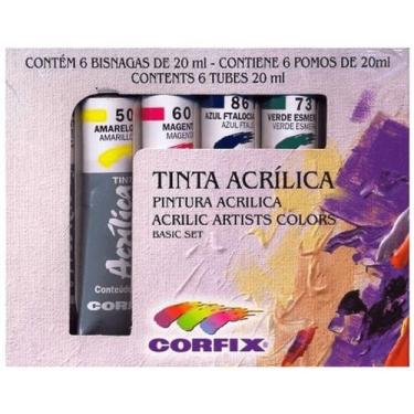 Imagem de Tinta Acrilica Corfix 020 ml 006 Cores 800214-1 