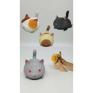 Imagem de Gato Squishy Anti Estresse Fidget Colecionável 11cm - Congratulations 