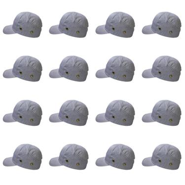Imagem de Bone com Capacete EPI Kit 16 Uni Obra Segurança do Trabalho Casquete Reparo Construçao Oficina Proteçao Resistente