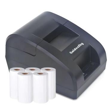 Imagem de Impressora Térmica 58mm Bluetooth Goldensky + 5 Bobinas Térmicas Cupom