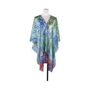Imagem de Xale De Chiffon Estampado Feminino Para Verão Com Proteção UV, Fino, P