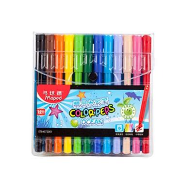 Imagem de Sprite Conjunto de lápis de cor de pintura escolar primária com 12 cores