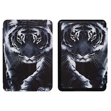 Imagem de CCOO Capa para o novo Kindle Basic 10ª geração lançado em 2019, capa durável à prova d'água com função automática despertar/hibernar, adequada apenas para o modelo J9G29R, estampa de tigre