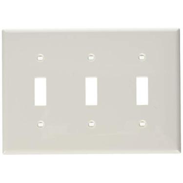 Imagem de Leviton 10 Pack Placa de Parede Tripla Compatível com Interruptores Branco, Marfim