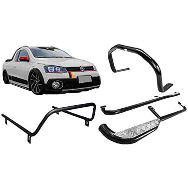 Imagem de KIT QUEBRA MATO+ESTRIBO+SANTO ANTONIO SAVEIRO 10/2020 PRETO