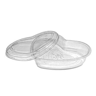 Imagem de 20un Embalagem de Coração Com Tampa Para Doce Bombom 260ml