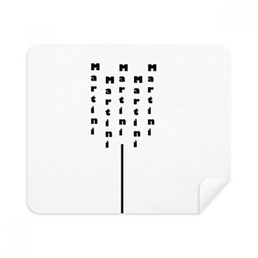 Imagem de Martini com pano de limpeza de copos, 2 peças, tecido de camurça