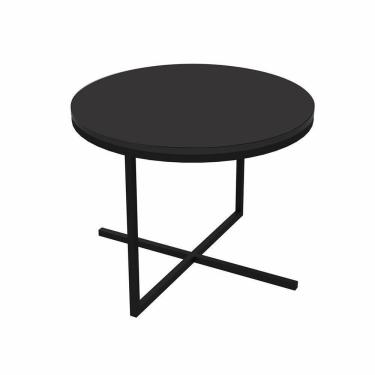 Imagem de Mesa de Centro Baixa Volpi Preto Base Metálica Preto 36cm