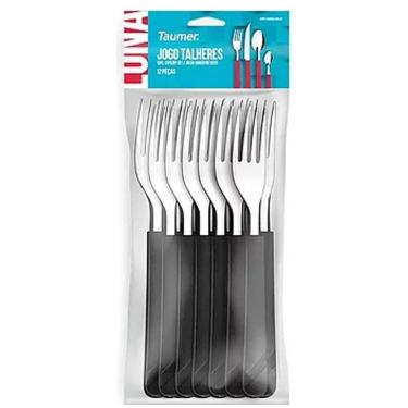 Imagem de Jogo De Garfo Saco 12 Peças Talheres Aço Inox Luna Cozinha Restaurante - Taumer