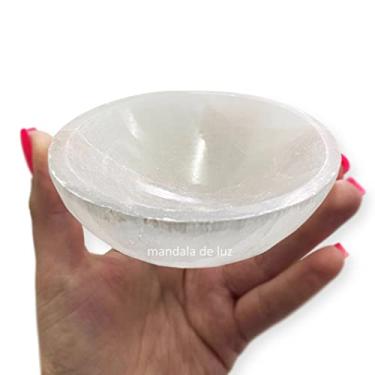 Imagem de Tigela de Selenita Natural Polida Recipiente Pedra Cristal
