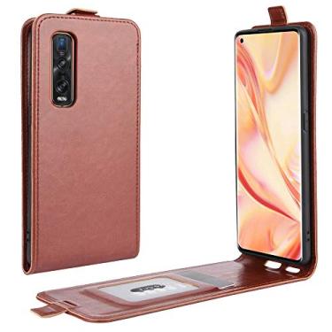 Imagem de Mobile phone accessories Para FOR OPPO Find X2 Pro R64 Texture Single Vertical Flip Capa protetora de couro com slots para cartões e moldura de foto phone case