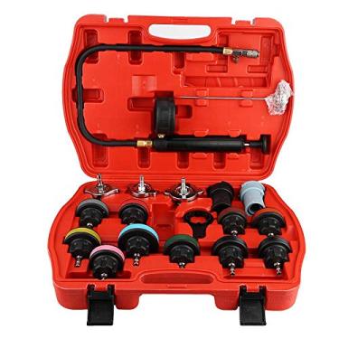 Imagem de Acouto 18 peças de detector de vazamento de tanque de água para carro, kit de ferramentas de detector de pressão de radiador de de resfriamento universal para carro