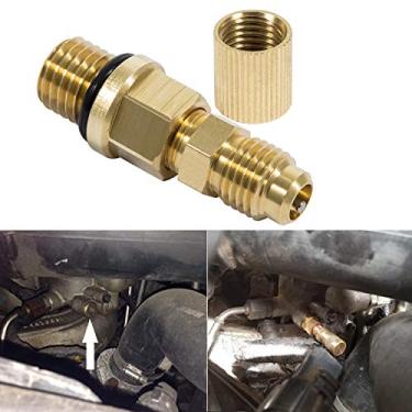 Imagem de Adaptador de teste de pressão de combustível E-cowlboy 6.0L Powerstroke para Ford Diesel Engenharia 2003-2010 (com válvula Schrader)