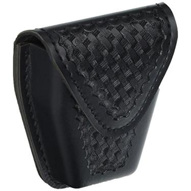 Imagem de Safariland Capa modelo 190 com aba superior e parte inferior afunilada, preta, trama de cesta com encaixe oculto, para algemas articuladas padrão