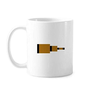 Imagem de Summer Sail Brown Fort Pixel Caneca Cerâmica Café Porcelana Utensílios de Mesa