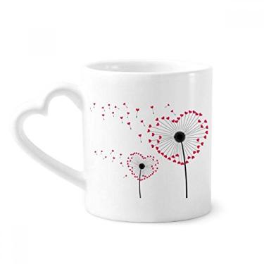 Imagem de Love Flower Plants Caneca Dente-de-leão Café Cerâmica Copos Copo Coração Vidro