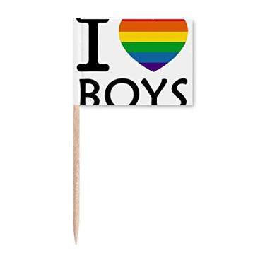 Imagem de Marcador de palito de dente LGBT com apoio aos bissexuais transgêneros para decoração de festa