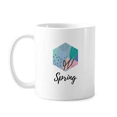 Imagem de Happy Abstract Plants Art Pattern Caneca Cerâmica Café Porcelana Utensílios de Mesa