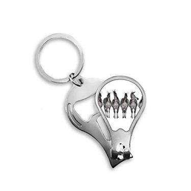 Imagem de Cortador de unhas Pinto Animal de Ação Diferente Abridor Chaveiro Tesoura