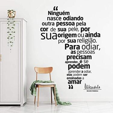 Imagem de Adesivo de parede frase Mandela Preconceito 58cm x 100cm