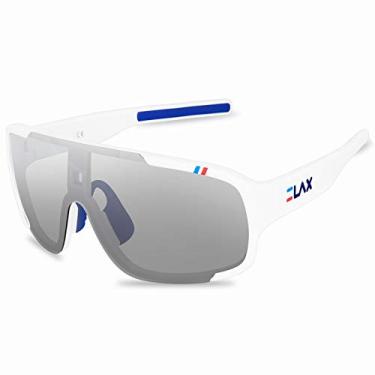 Imagem de Óculos de Sol Elax Ciclismo Fotocromático Polarizado UV400 (Branco)
