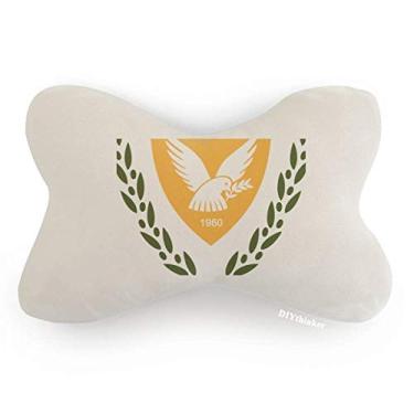 Imagem de DIYthinker Emblema nacional do Chipre para decoração de pescoço, almofada para apoio de cabeça