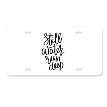 Imagem de DIYthinker Etiqueta de aço inoxidável para decoração de placa de licença Still Water Run