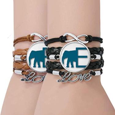 Imagem de OFFbb-USA Pulseira de nariz de elefante com peso corporal para casal, pulseira de couro para presente