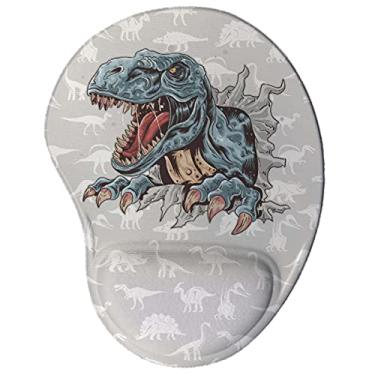 Imagem de Mouse pad Ergonômico Dinossauro T-rex Presente Criativo Geek cor:Cinza