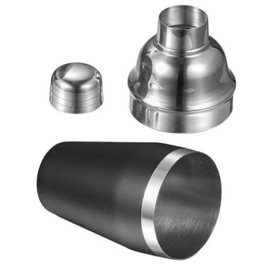 Imagem de Coqueteleira Preta Aço Inox 500ml Drinks Caipirinhas Batidas - Wincy