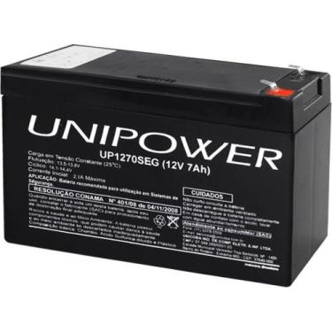 Imagem de Bateria 12v 7,0 Ah(up1270seg)f187, Destinada Ao Mercado De Segurança -