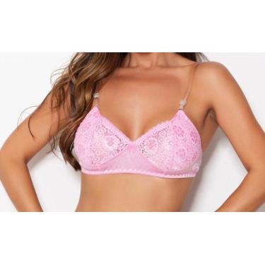 Imagem de Sutiã Soutien Básico sem Bojo com Alças de Silicone e Detalhes Renda -