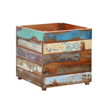 Imagem de Vaso Cachepot 30 x 30 cm Madeira Demolição com Pátina - Móveis Brasil,